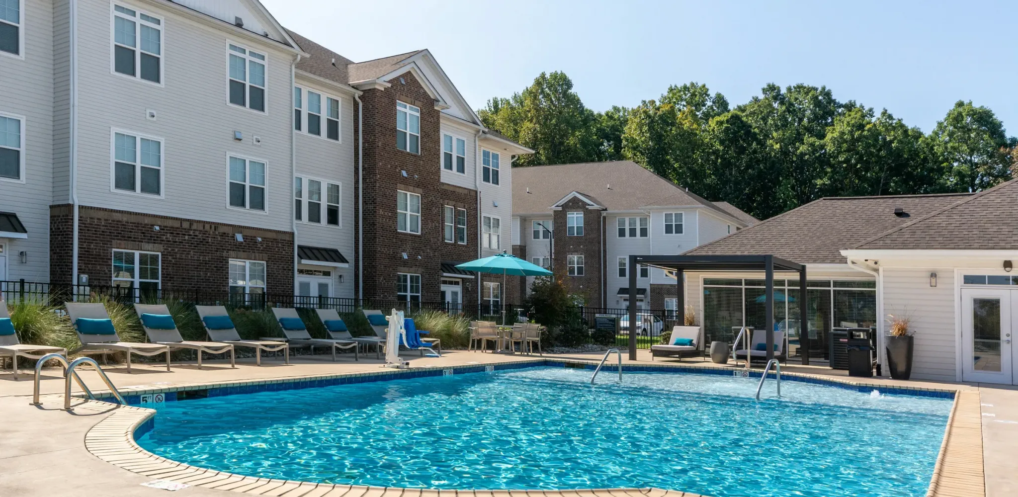 Hawthorne at St. Marks outdoor pool and patio